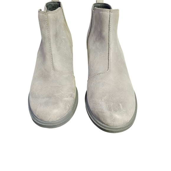 Sorel Evie II Zip Leather Booties Quarry Gray Women's Size 8.5 Hidden Wedge - Picture 4 of 13